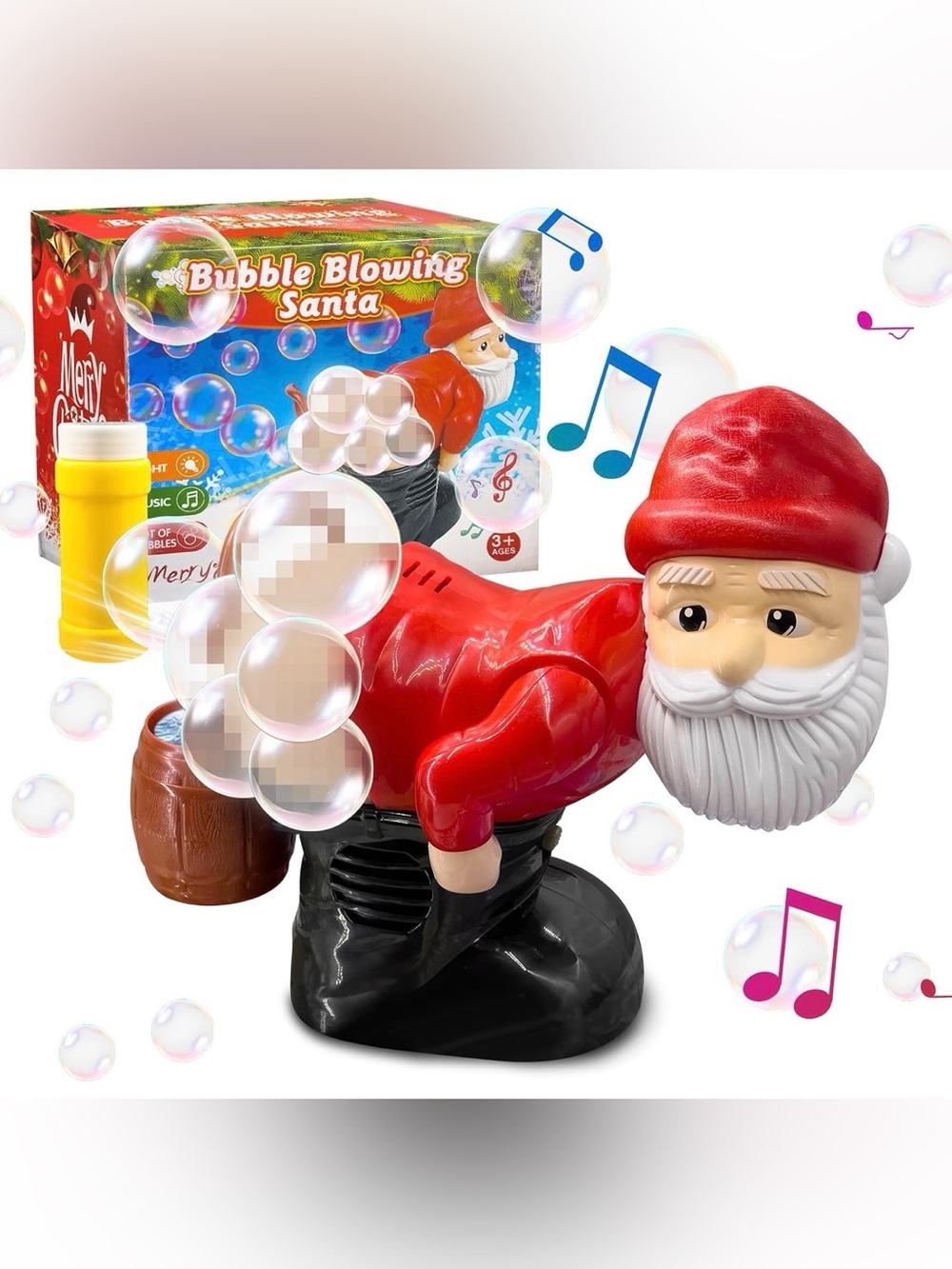 Bubble Blowing Santa  Gag Gift - NEW